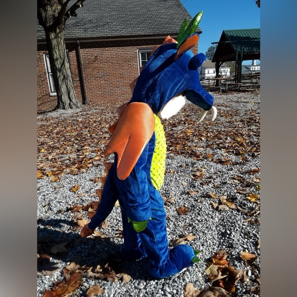 Blue and Green Dragon Kids Costume - Picture 2 of 6